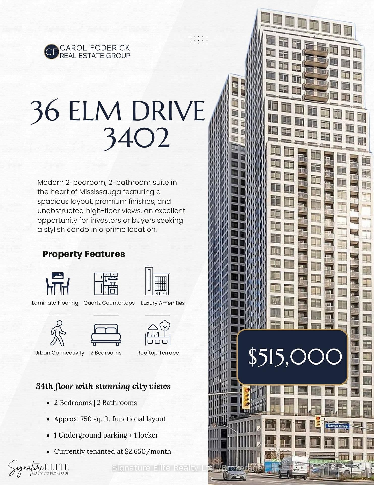 #3402 - 36 Elm Drive