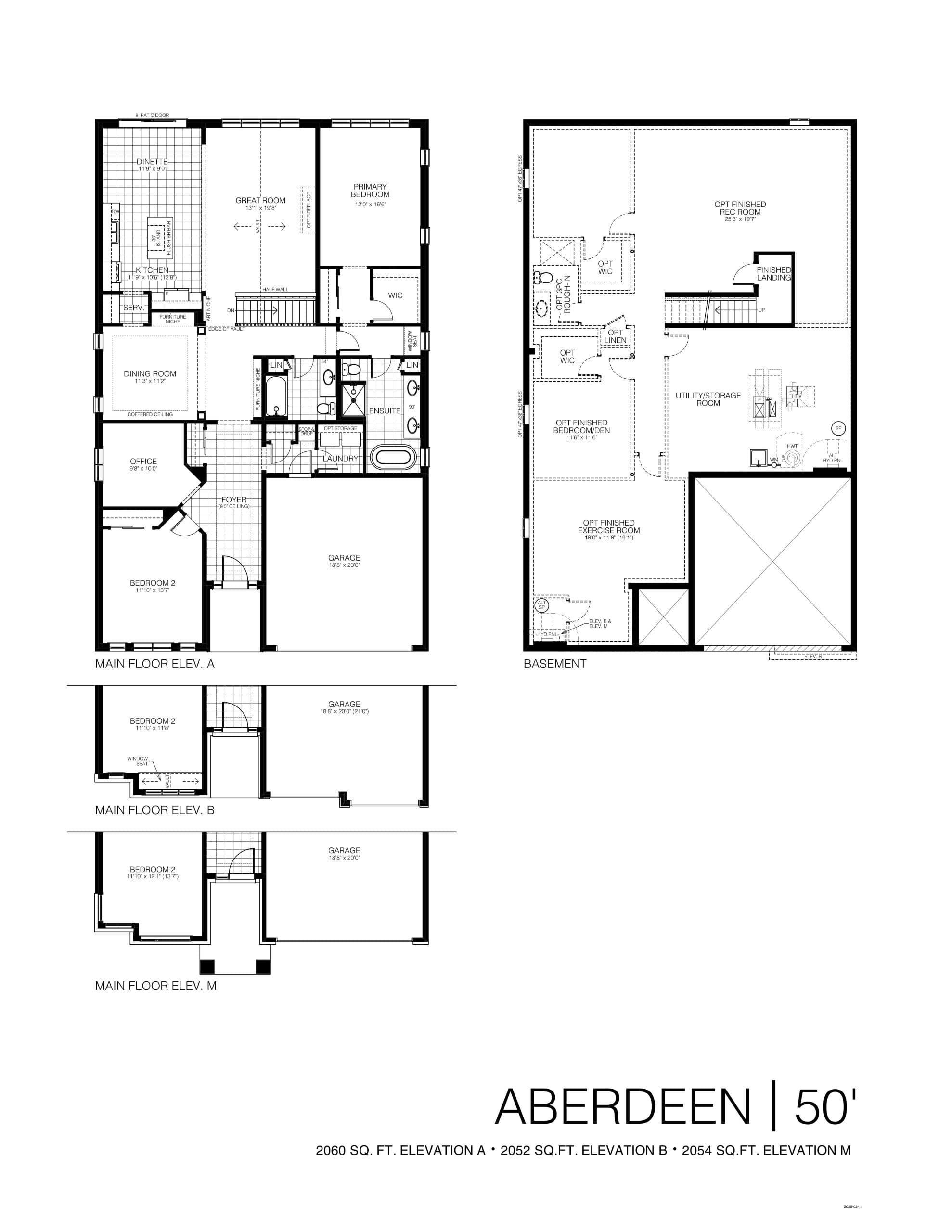 Aberdeen Floor Plan at Westwind Shores Homes - 2060 sq.ft
